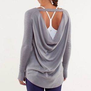 Lululemon Unity Pullover Drape Cutout Cashmere